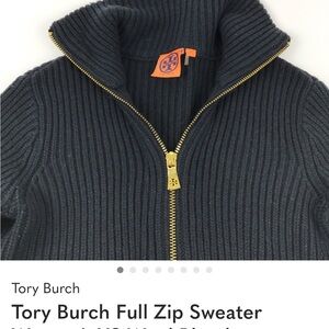 Tory Burch black Full Zip Sweater